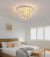 White Boho Beaded Flush Mount Ceiling Light 3 Lights