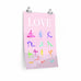 Love Yoga 14 Poses Premium Matte Poster