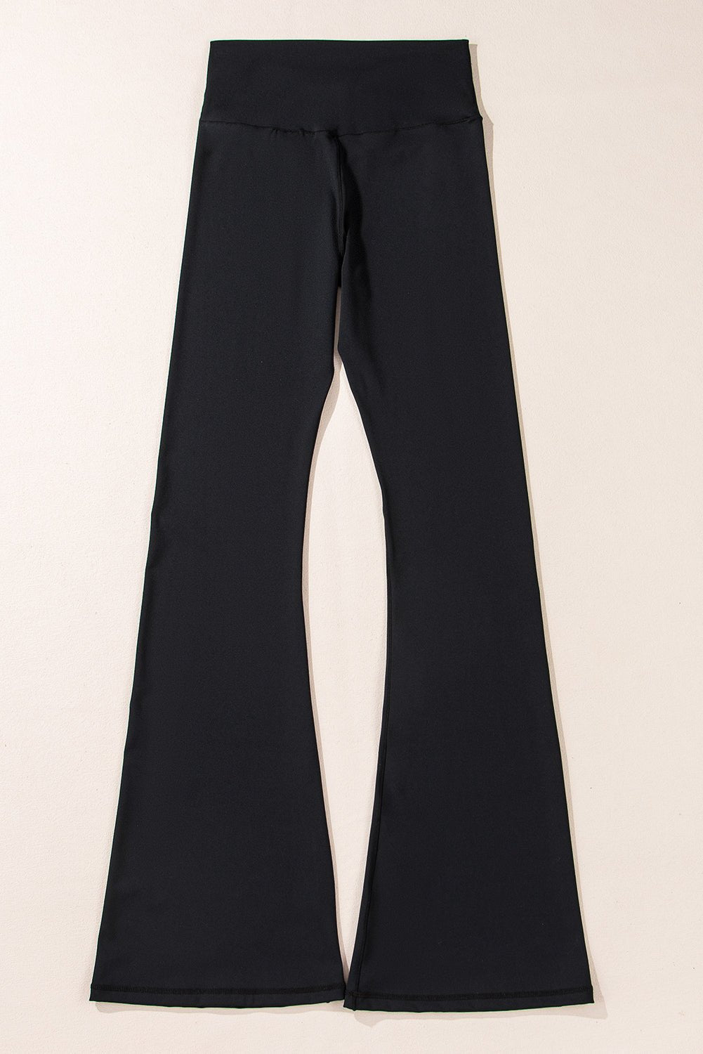 Black V Shape High Waist Flared Leggings - Essential Retail Store
