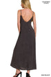 Zenana Mineral Washed Rayon Challis Cami Dress