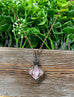 Pink Wire Wrapped D10 Dice Pendant