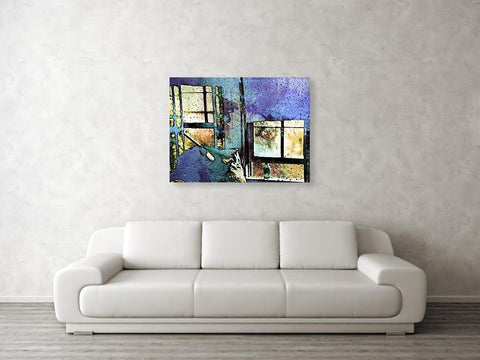 Hat and Glass Bottle Abstract Pop Art Canvas Print
