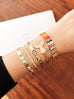 Gold Evil Eye Bracelet Set, Bangle Bracelet, Adjustable Bohemian