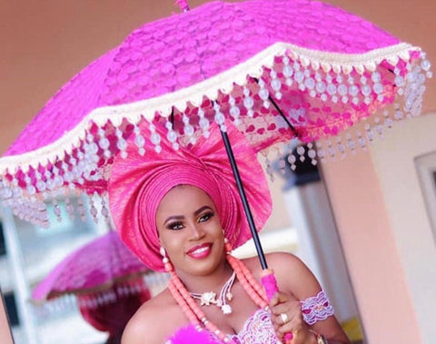Bridal umbrella lace/fabric parasol