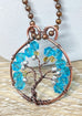 Mini Wire Wrapped Tree of Life Pendant with Glass Crystals