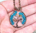 Mini Wire Wrapped Tree of Life Pendant with Glass Crystals