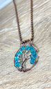 Mini Wire Wrapped Tree of Life Pendant with Glass Crystals