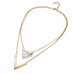 Marble Chevron Double Layer Necklace