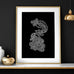 Wall art bohemian | set of 3 framed wall art prints