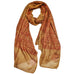 Brown Primordial Om & Asian Symbols Printed Scarf