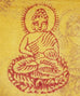 Yellow Primordial Om & Ganesha Printed Scarf