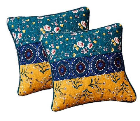 DaDa Bedding Set of 2 Bohemian Patchwork WildFlowers Floral Gardenia